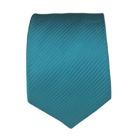 TURNBULL & ASSER Solid Green Silk Tie HANDMADE ENGLAND 57